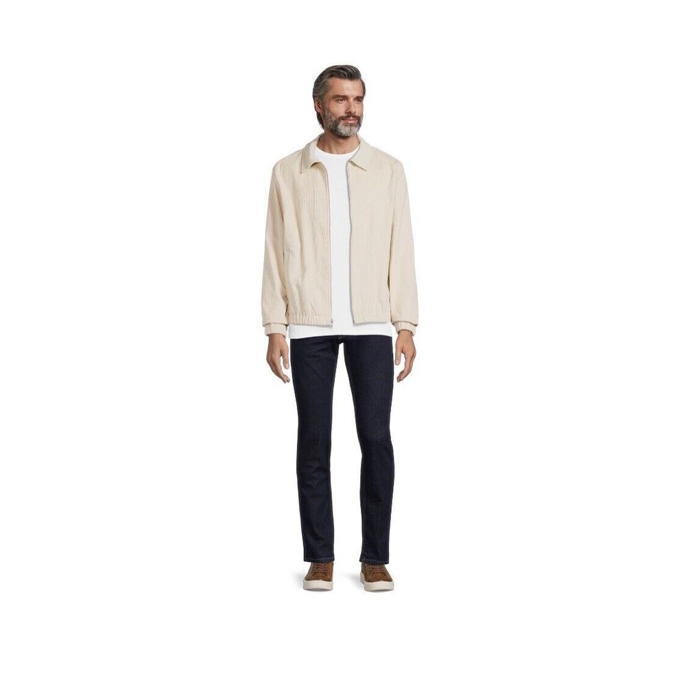NEW MEN George Cream Soot Corduroy Full Zip Jacket Medium - Picture 10 of 14